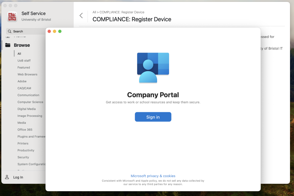 step 4 company portal mac compliance